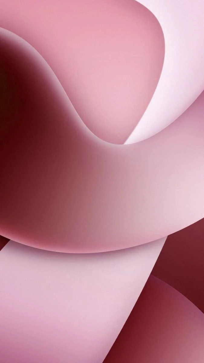 Wallpaper iOS 26 màu hồng nhẹ nhàng tải miễn phí