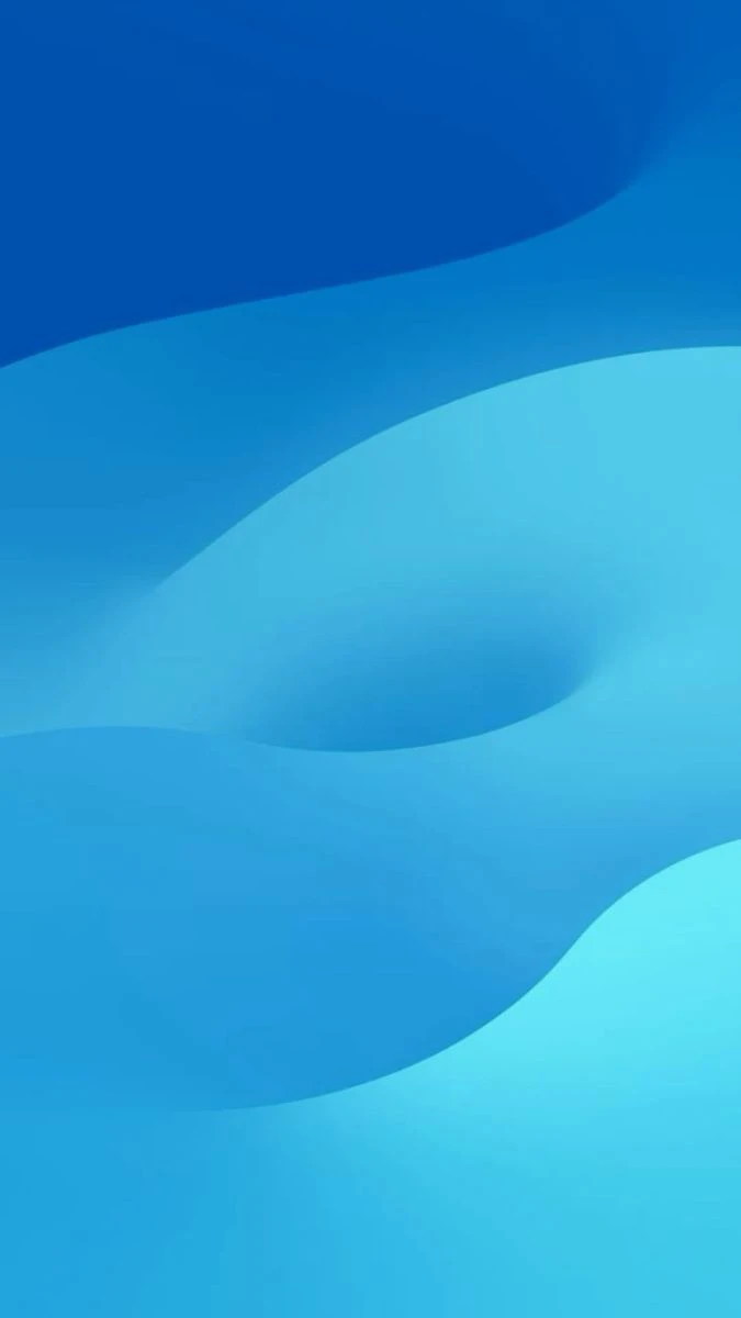 Wallpaper iOS 26 màu xanh lam cổ điển tải miễn phí