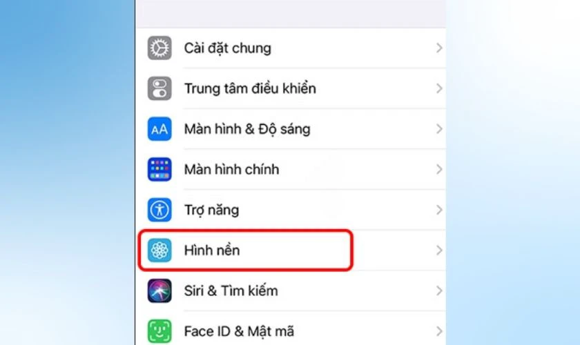 Mở Cài đặt trên iPhone
