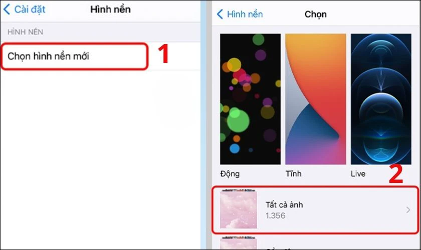 Chọn Thêm hình nền mới