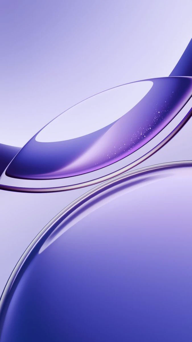 Wallpaper iOS 26 màu tím huyền bí