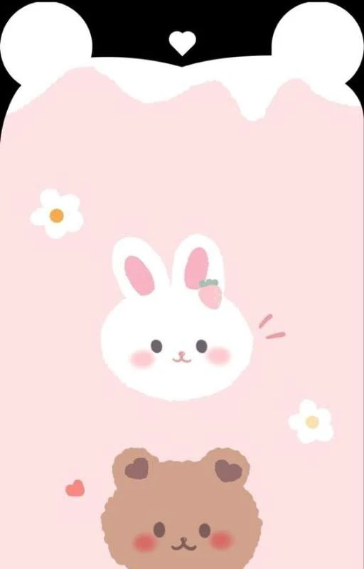 Wallpaper iPhone 11 tai thỏ dễ thương