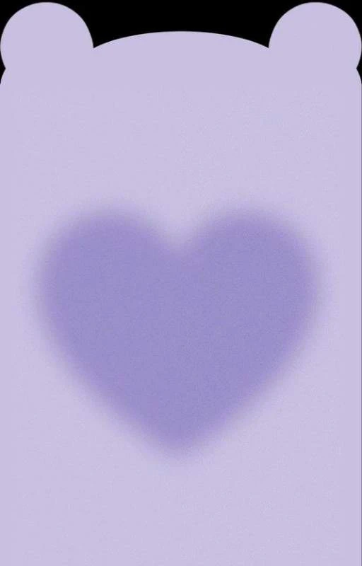 Ảnh nền iPhone 11 tai thỏ trái tim màu tím
