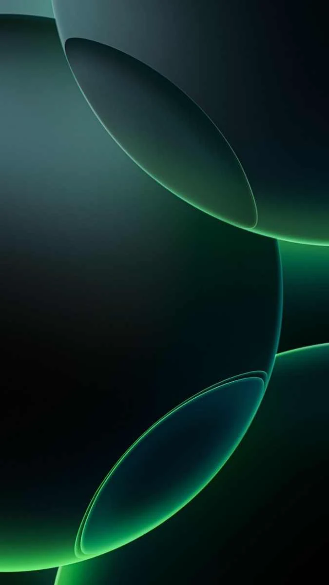 Wallpaper iPhone 17 Pro Max xanh lá đậm chất nghệ thuật