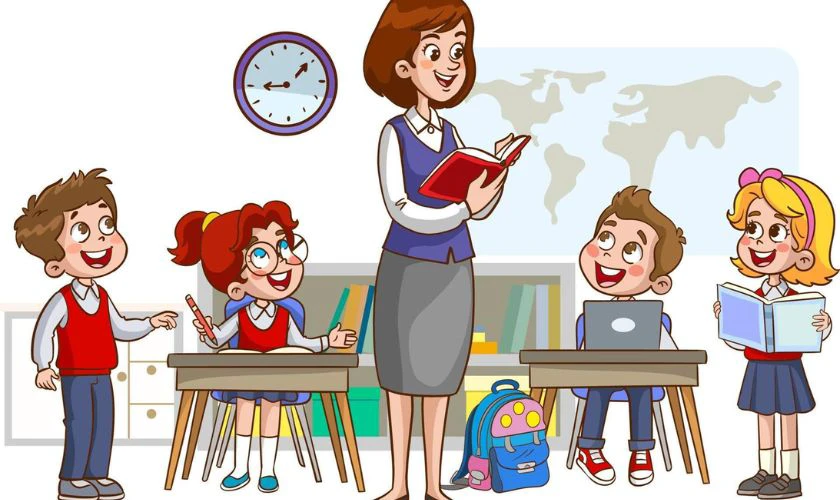 Hình nền khai giảng chủ đề thầy cô trên máy tính