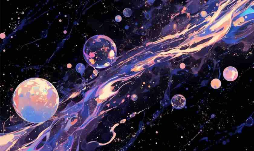 Hình Nền Không Gian 3D Ios 26 Cho Macbook Chủ Đề Vũ Trụ Tone Tím Hồng