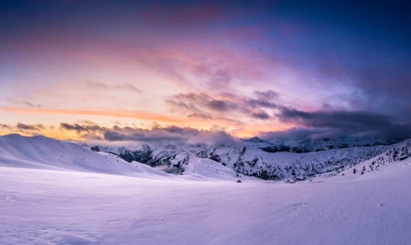 Ảnh đồi núi tuyết đẹp