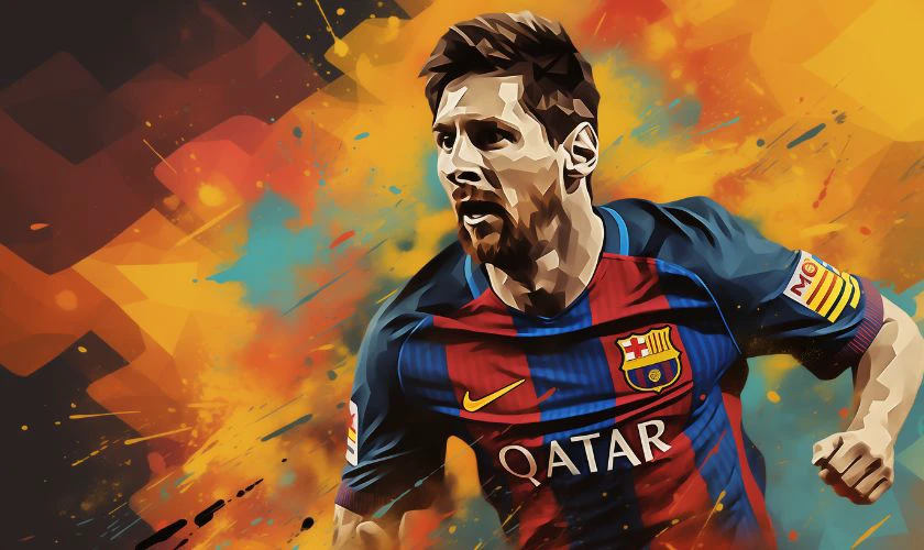 Ảnh nền Messi 3D trong nhiều áo đấu khác nhau nét