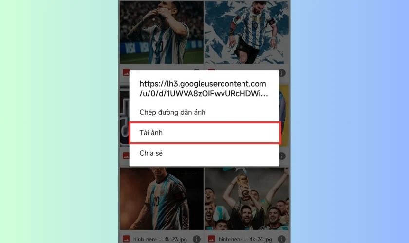 Cách tải full bộ hình nền Messi 4K cho điện thoại