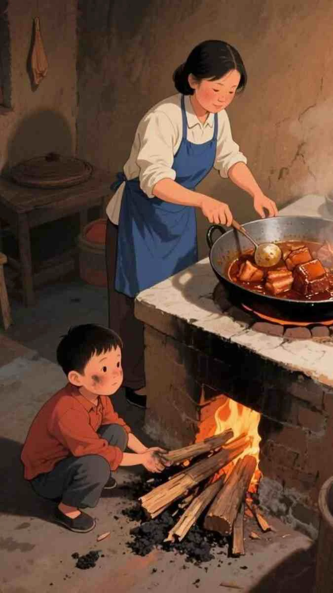 Ảnh nền về Gia đình bên bếp lửa