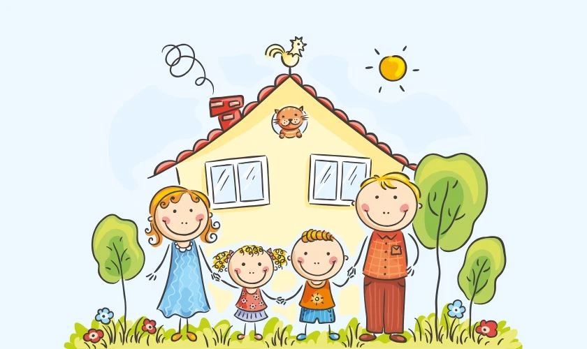 Hình nền máy tính gia đình hạnh phúc