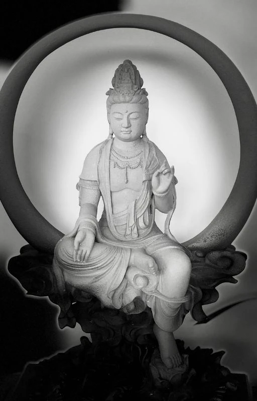 11 Hình ảnh Phật Bồ tát trắng đen đẹp, khổ lớn
