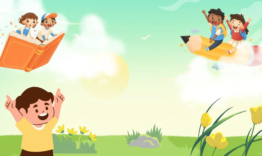 Backgroud các em học sinh