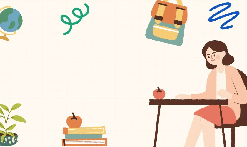 Background cô giáo giảng bài