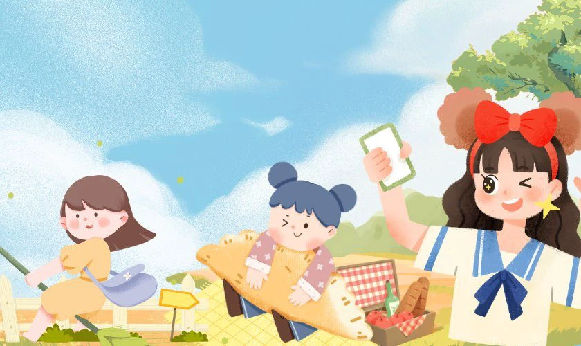 Các em học sinh đang vui đùa