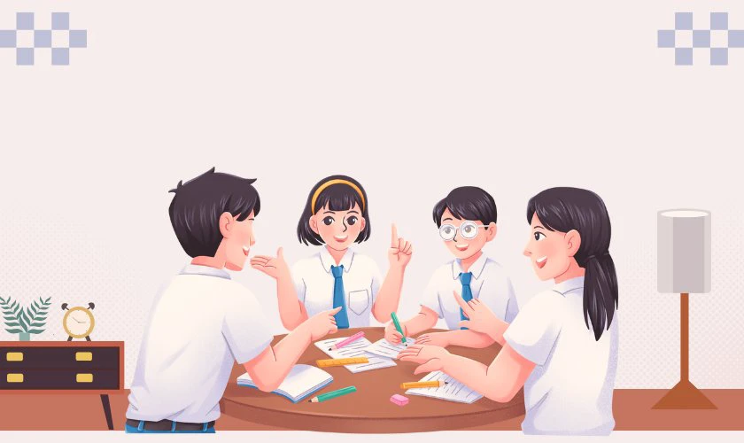 Họp nhóm tại trường