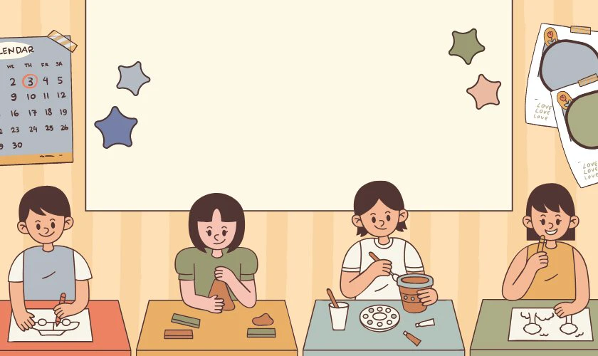 Hình nền Powerpoint 20/11 môn học mỹ thuật