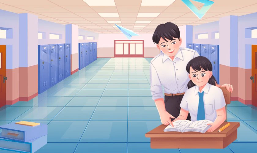 Thầy giáo chỉ dạy tận tình cho học trò