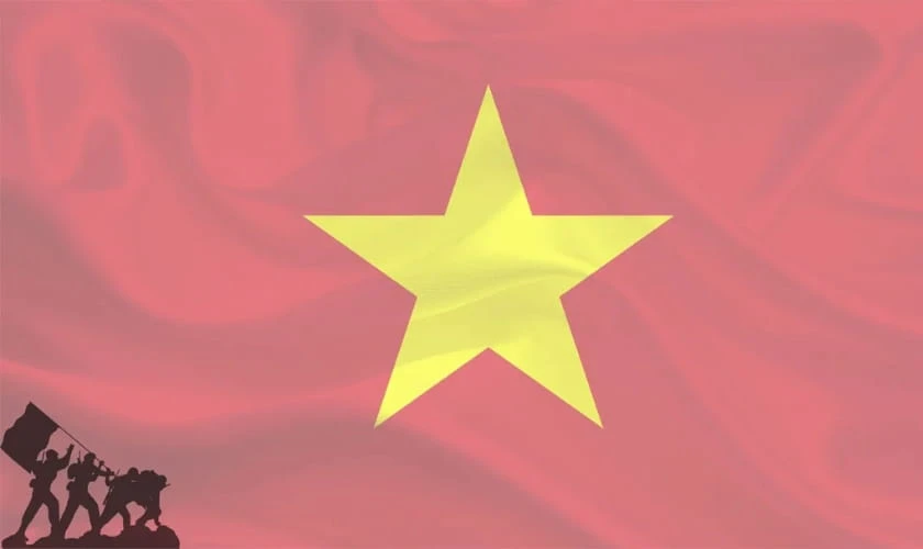 Background PowerPoint 30/4 phong cách retro