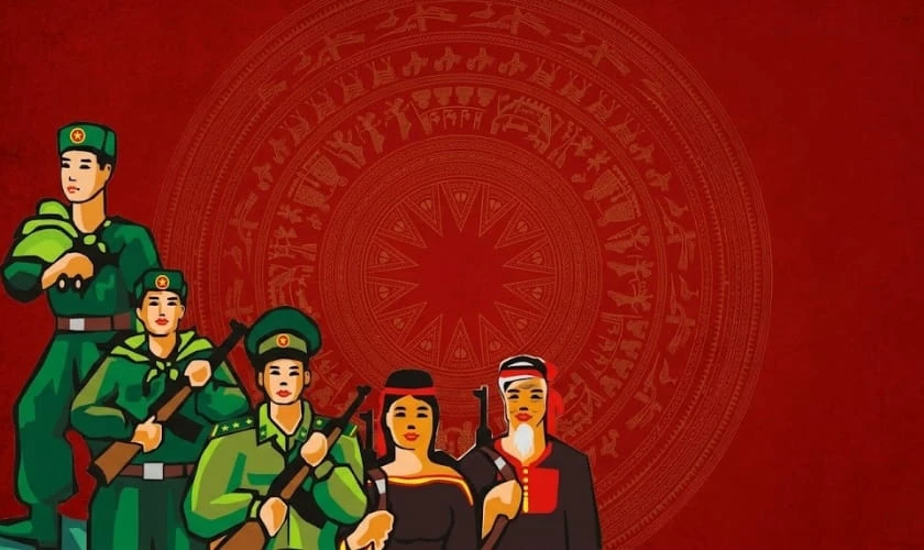Hình nền trình chiếu ngày Giải phóng miền Nam