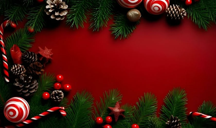 Hình nền PowerPoint Noel tone màu đỏ