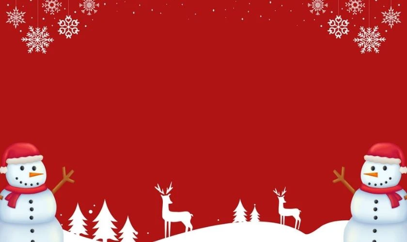 Hình nền PowerPoint Giáng sinh tone đỏ