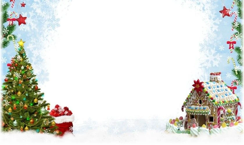 Hình nền PowerPoint Giáng sinh tone màu trắng