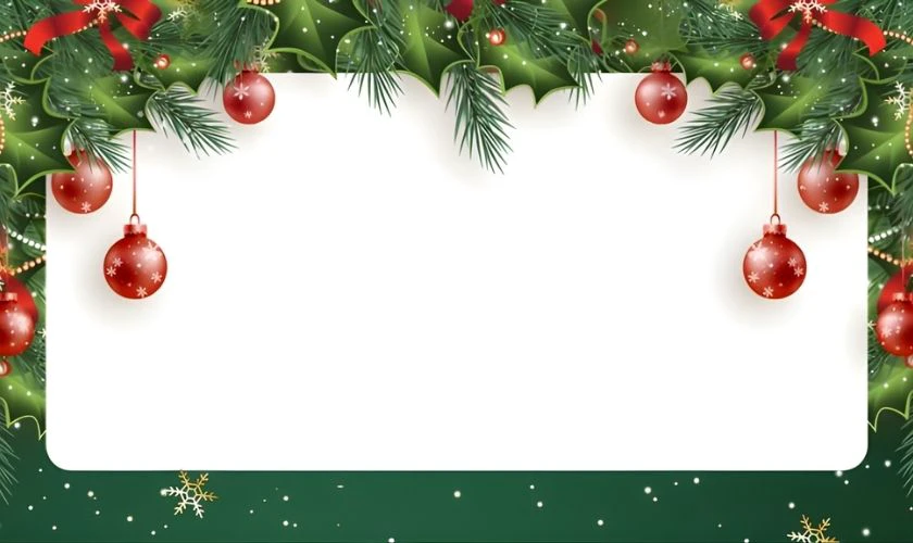 Hình nền PowerPoint Giáng sinh tone trắng