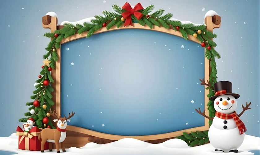 Hình nền PowerPoint Giáng sinh dễ thương, đáng yêu