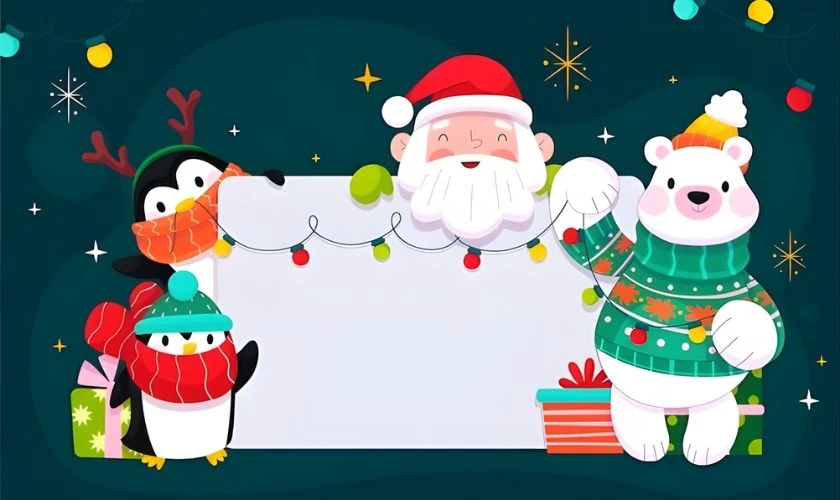 Hình nền PowerPoint chủ đề ông già Noel
