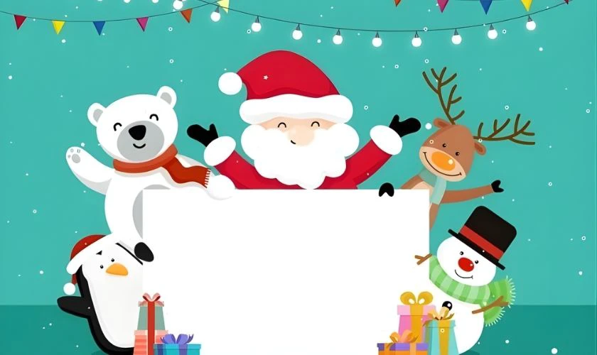 Ảnh nền PowerPoint Giáng sinh chủ đề ông già Noel