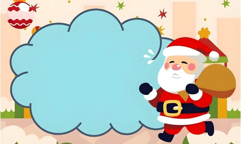 Ảnh nền PowerPoint chủ đề ông già Noel