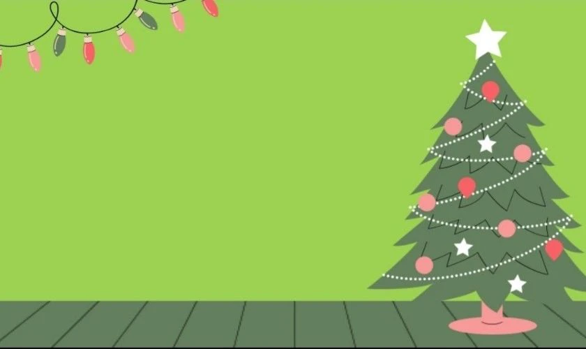 Hình nền PowerPoint chủ đề cây thông Noel