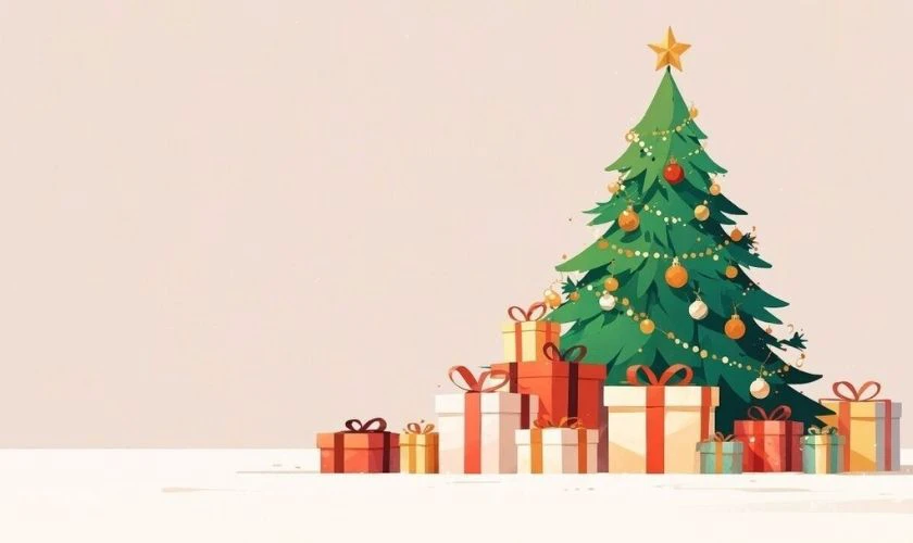 Wallpaper PowerPoint Giáng sinh chủ đề cây thông Noel