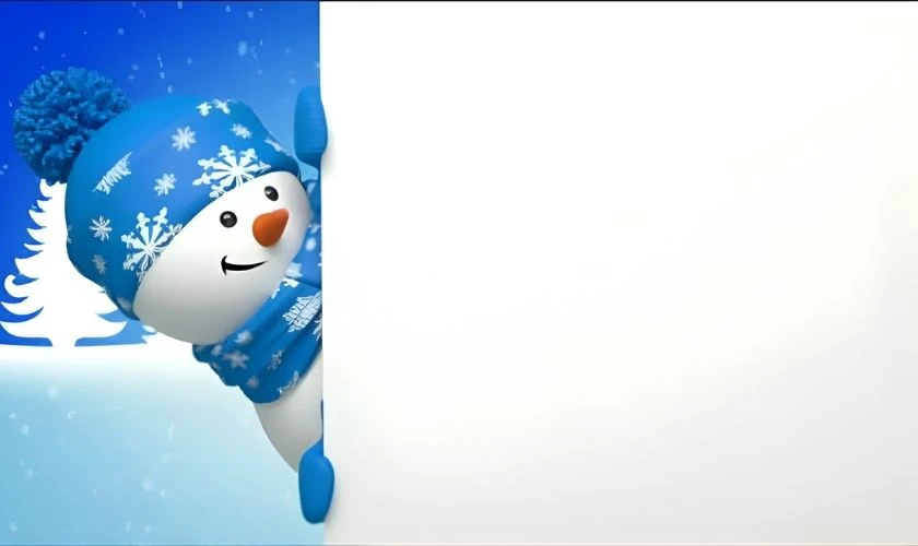 Hình nền PowerPoint chủ đề người tuyết