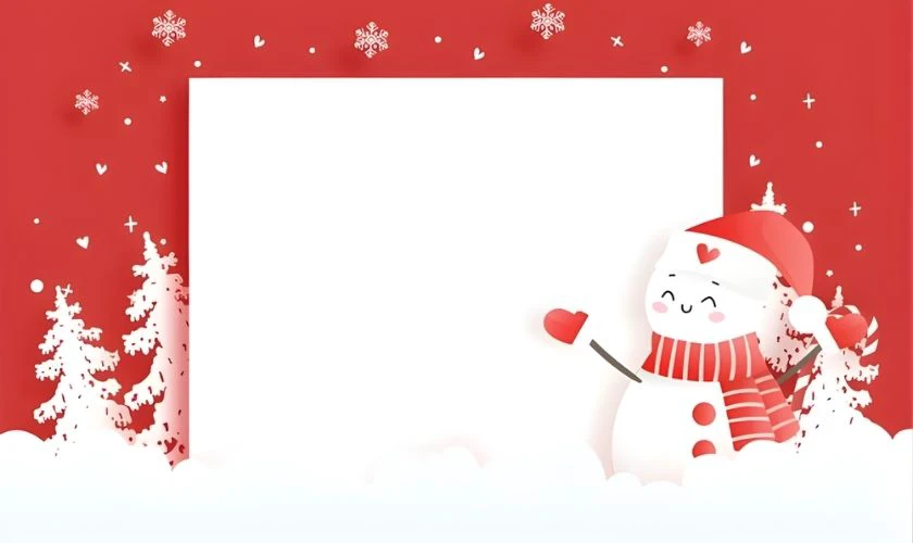 Ảnh nền PowerPoint chủ đề người tuyết