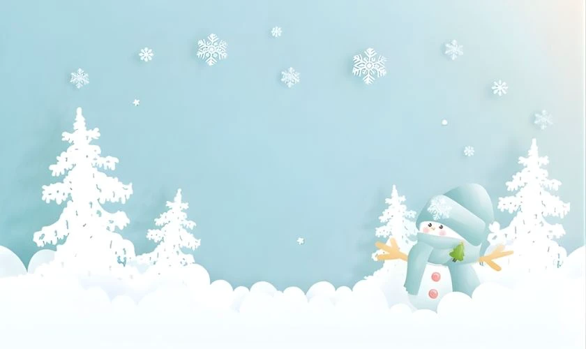 Wallpaper PowerPoint Giáng sinh chủ đề người tuyết