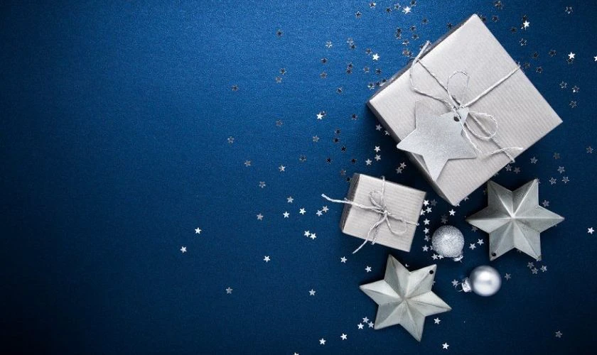 Hình nền PowerPoint Giáng sinh chủ đề hộp quà