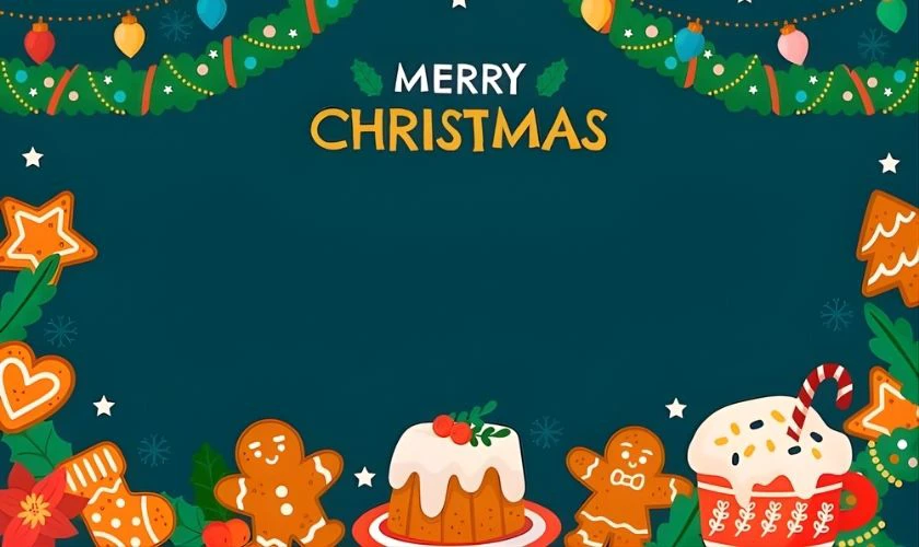 Hình nền PowerPoint Giáng sinh chủ đề bánh kẹo