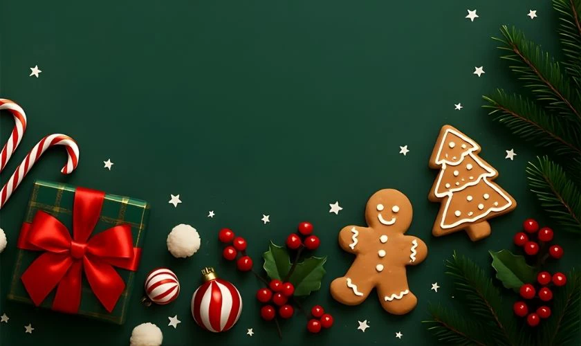 Wallpaper PowerPoint Giáng sinh chủ đề bánh kẹo