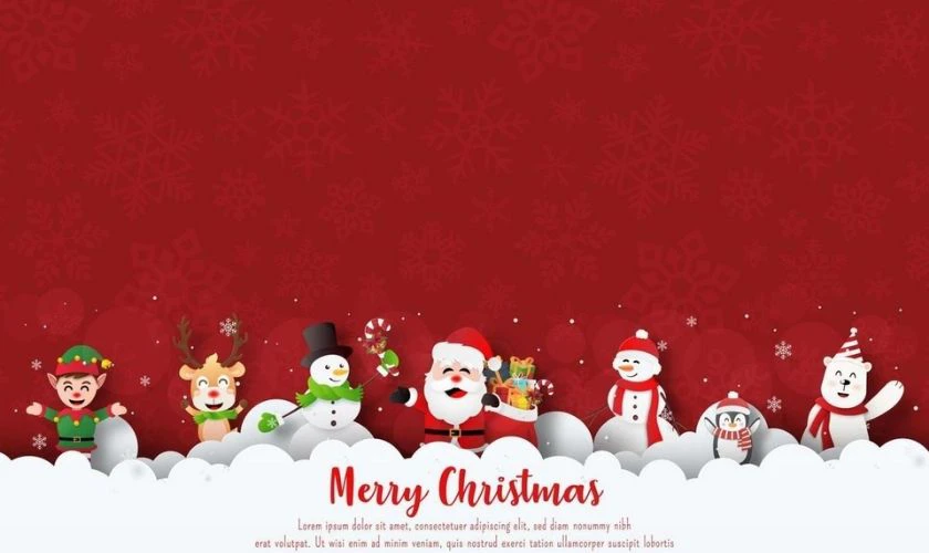 Ảnh nền PowerPoint Giáng sinh chủ đề động vật