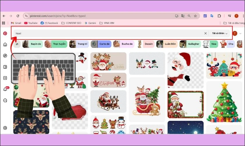 Cách tải hình nền PowerPoint Giáng sinh