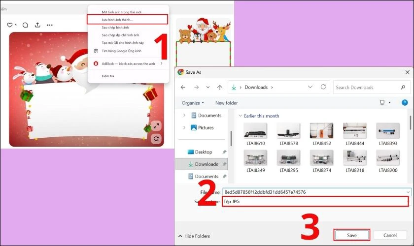 Lưu ảnh về máy