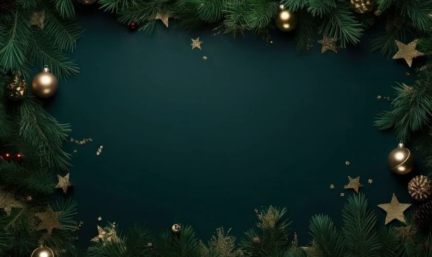 Hình nền PowerPoint Giáng sinh tone màu xanh