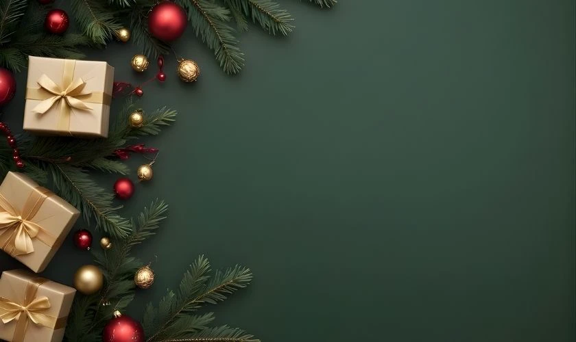 Hình nền PowerPoint Giáng sinh tone xanh