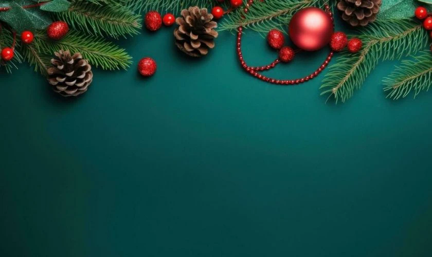 Hình nền PowerPoint Noel tone màu xanh