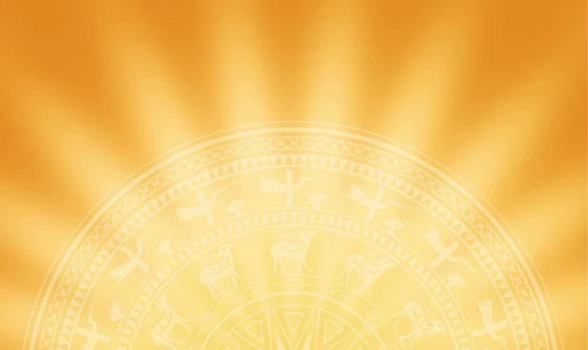 Hình nền Powerpoint Giỗ Tổ Hùng Vương đơn giản màu vàng