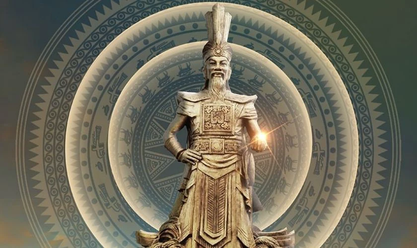 Hình nền Powerpoint Giỗ Tổ Hùng Vương họa tiết trống đồng sắc nét