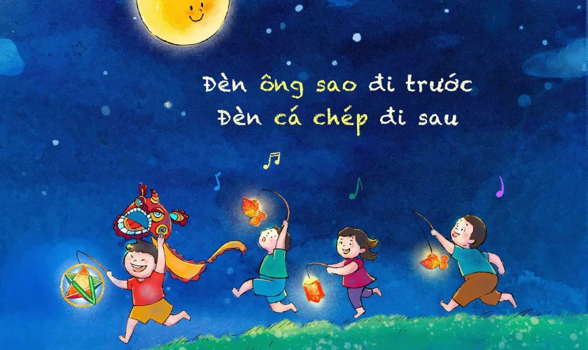 Hình nền PowerPoint Trung thu về múa lân