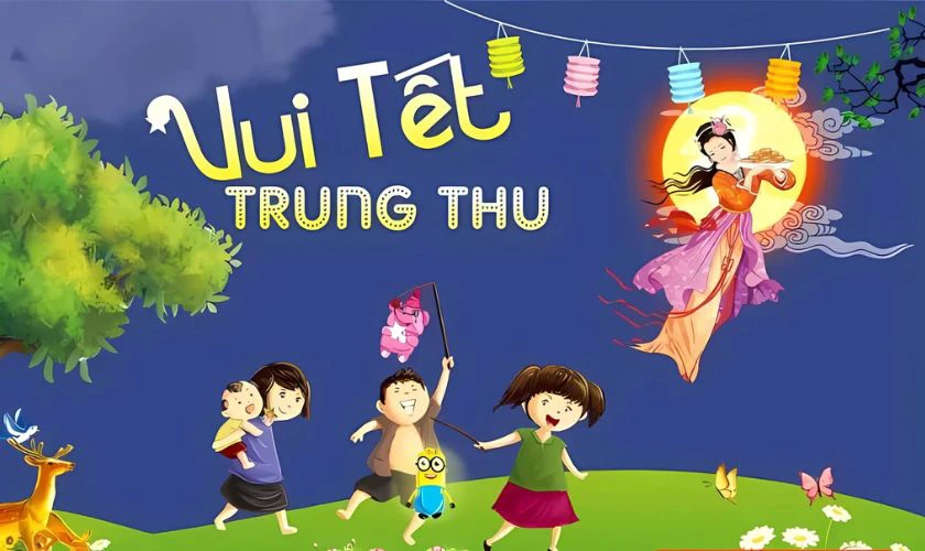 Hình nền PowerPoint Trung thu chị Hằng